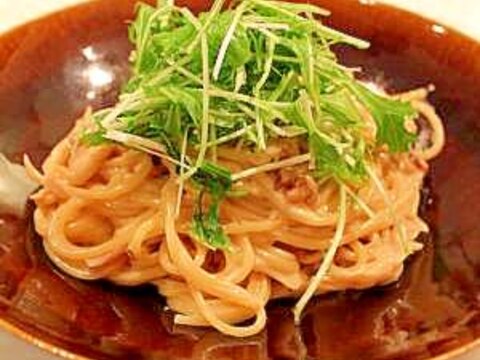 【パスタ】塩辛のクリームパスタ